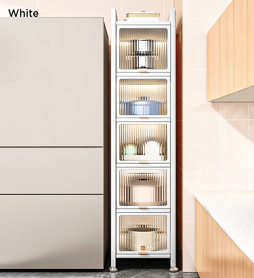 MIVLINA® 6 Layer Slim Kitchen Metal Utility Storage Cabinet F239