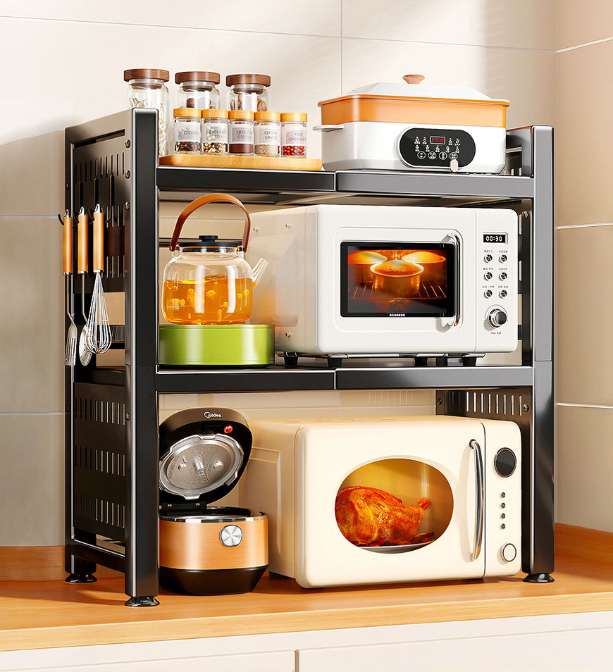 MIVLINA® 3-Tier Expandable Microwave Shelf for Kitchen Counter