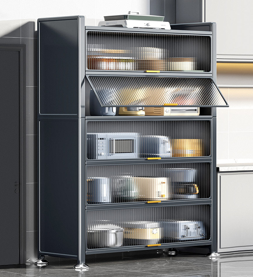 MIVLINA® 6 Tier Upgrade Large Metal Kitchen Pantry Storage Cabinet F118