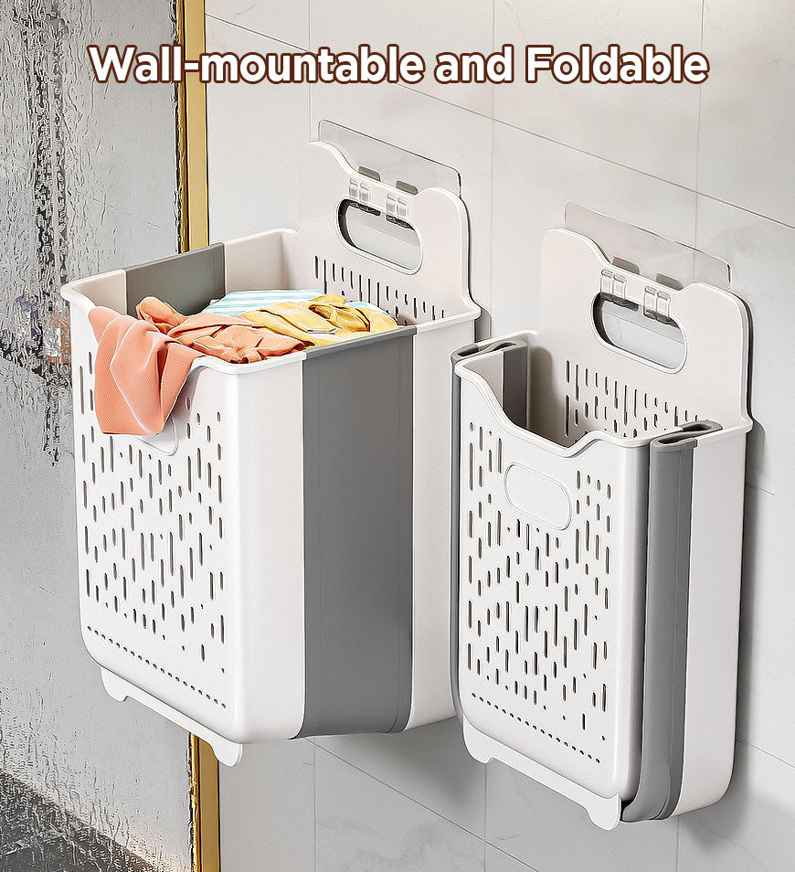 MIVLINA® Collapsible Hanging Laundry Basket with Carry Handle  F259