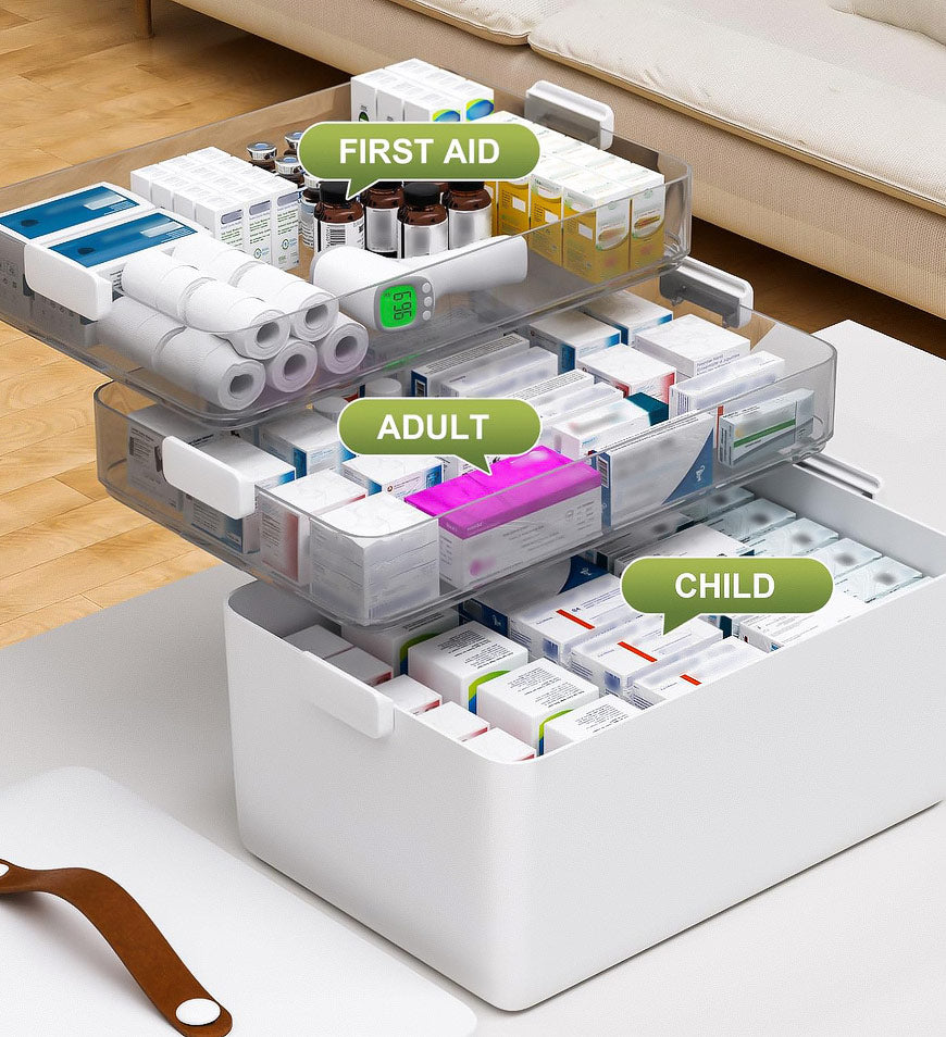 MIVLINA® 3-Tier Medicine Cabinet Organizer
