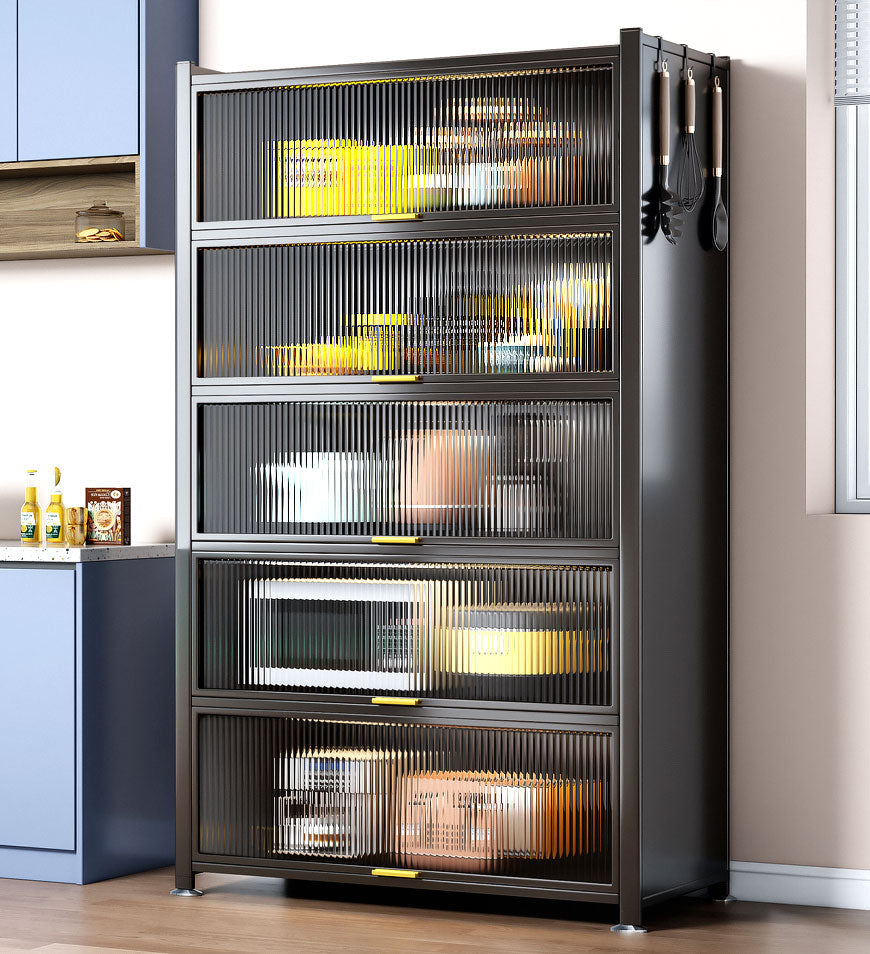 MIVLINA® 6 Tier Upgrade Large Metal Kitchen Pantry Storage Cabinet F118