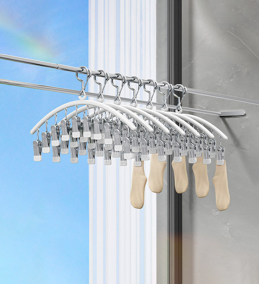 MIVLINA® Stainless Steel Laundry Drying Rack Windproof Clothes Hangers F247