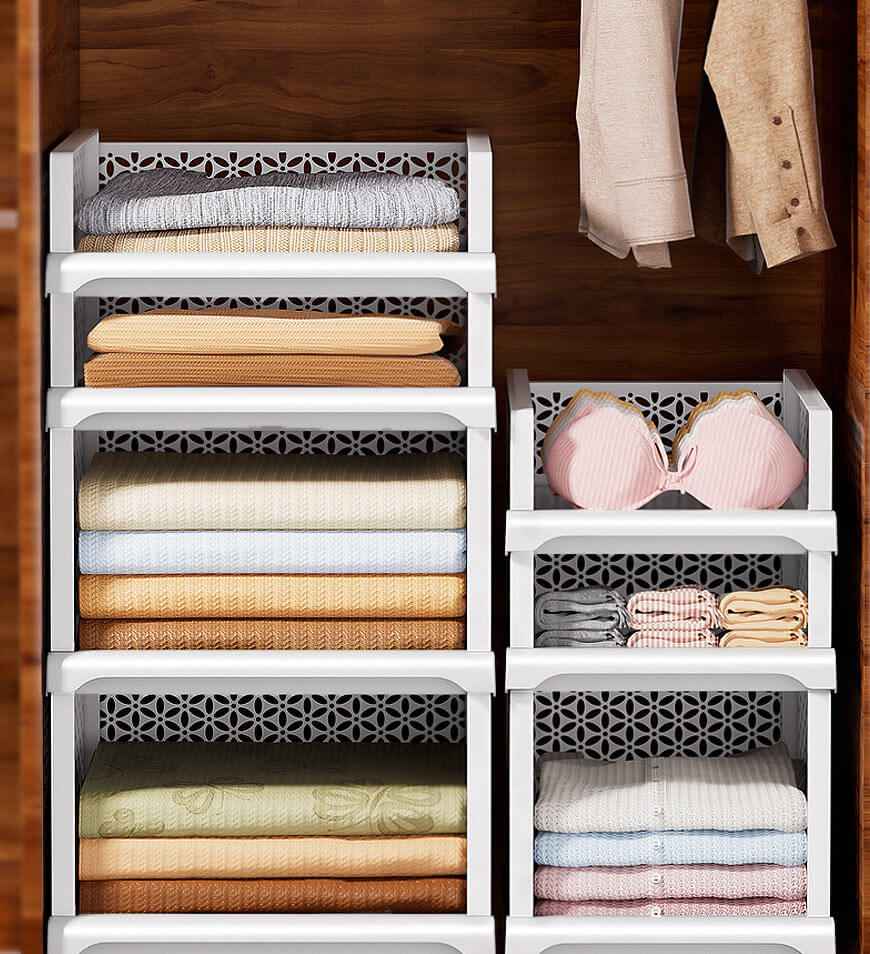 MIVLINA® Stackable Clothes Storage Basket