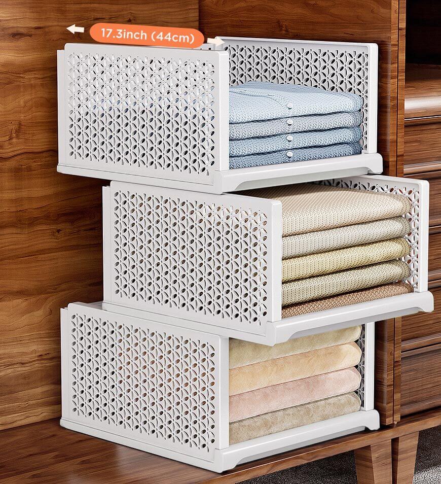 MIVLINA® Stackable Clothes Storage Basket