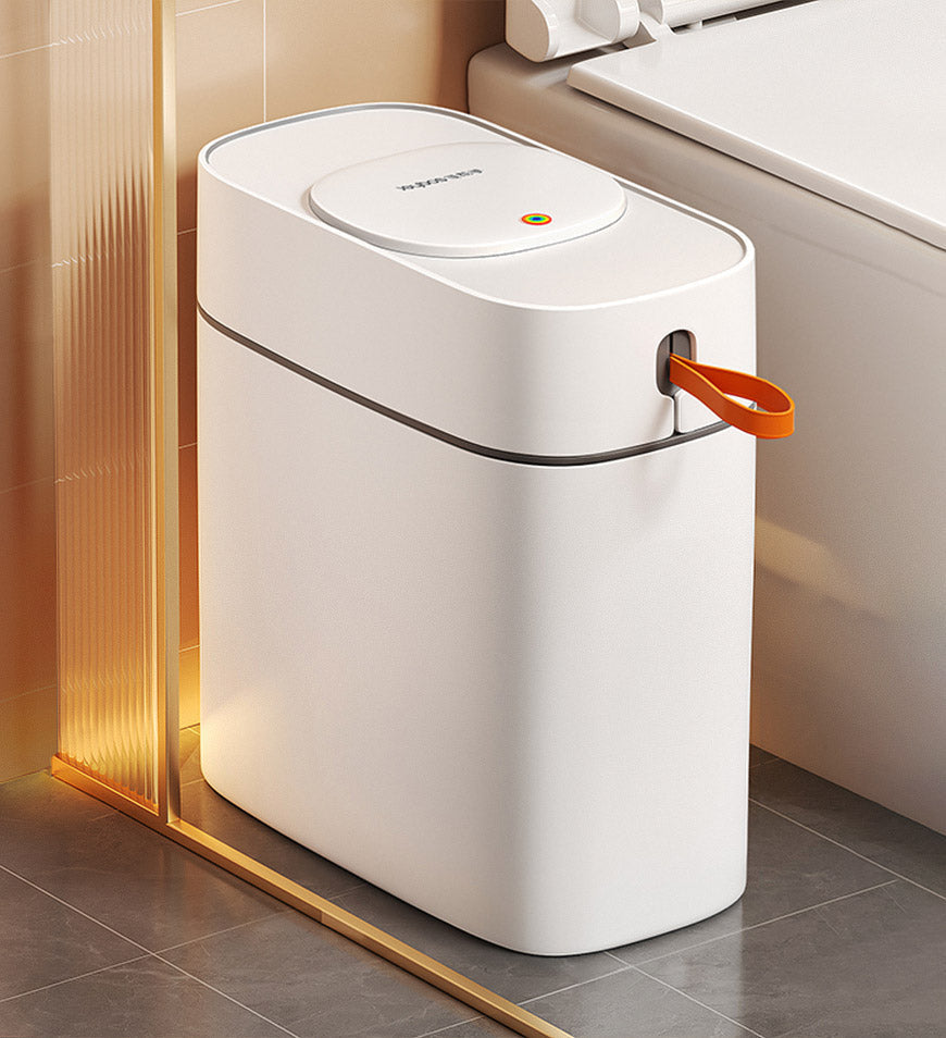 MIVLINA® 15L Narrow Bathroom Trash Can with Lid Z90