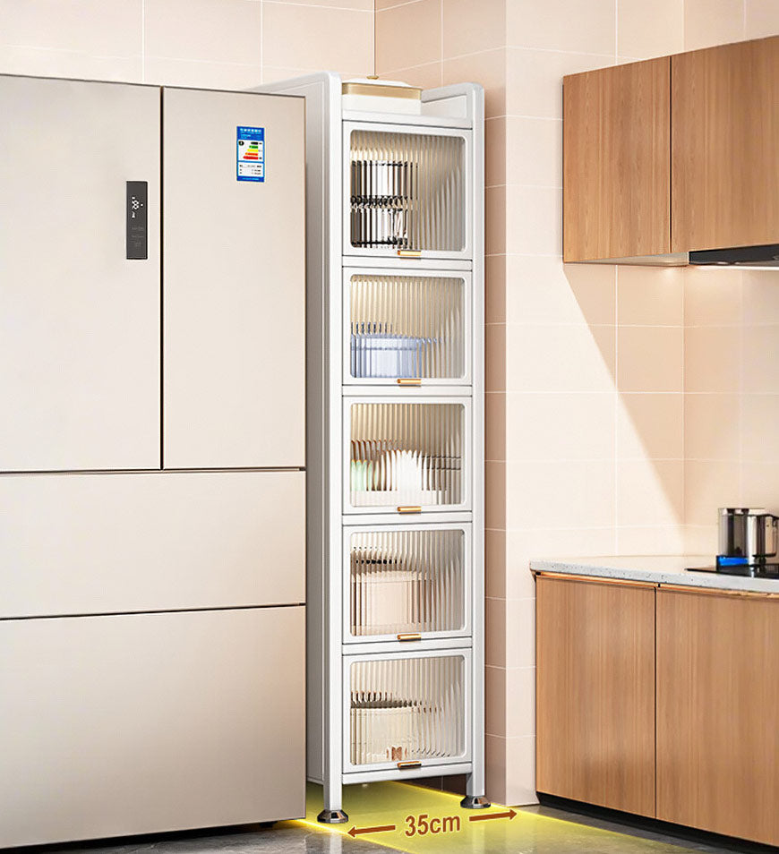 MIVLINA® 6 Layer Slim Kitchen Metal Utility Storage Cabinet F239