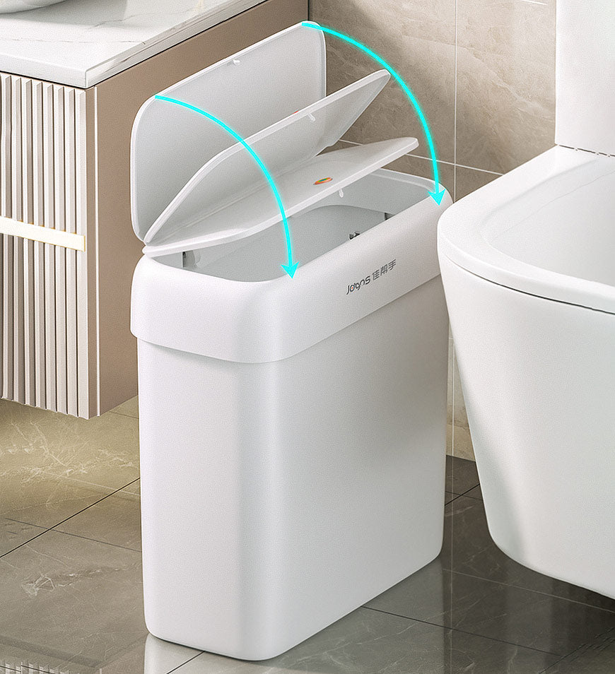 MIVLINA® Bathroom Narrow Press Trash Can With Pop-Up Lid Z103