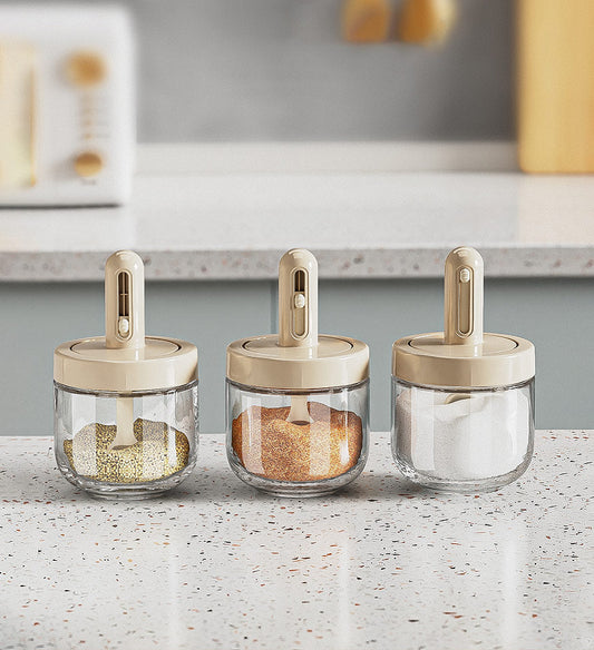 MIVLINA® Retractable Bottle-Tight Glass Seasoning Jar F123