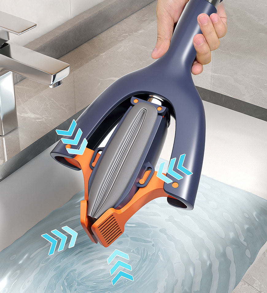 MIVLINA® Wash Free Portable Self Squeeze Short Mini Mop Z65