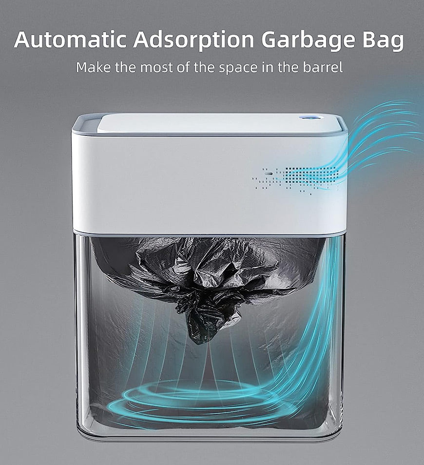 MIVLINA® Automatic Adsorption Touchless Motion Sensor Bathroom Trash Can with Lid