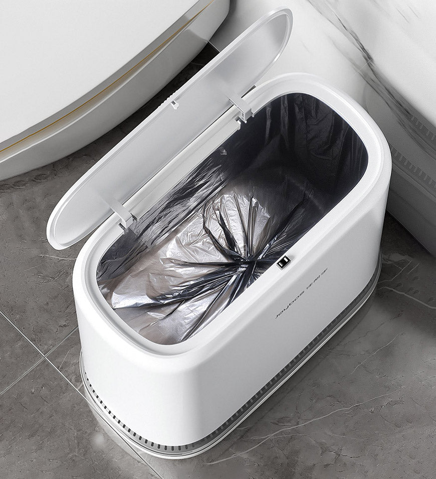 MIVLINA® 3.3Gal Bathroom Slim Press Top Lid Trash Can Z29