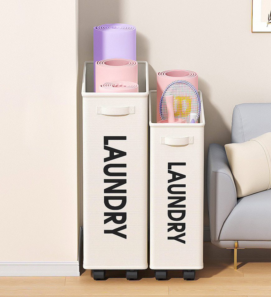 MIVLINA®Collapsible Laundry Hamper with Wheels F9