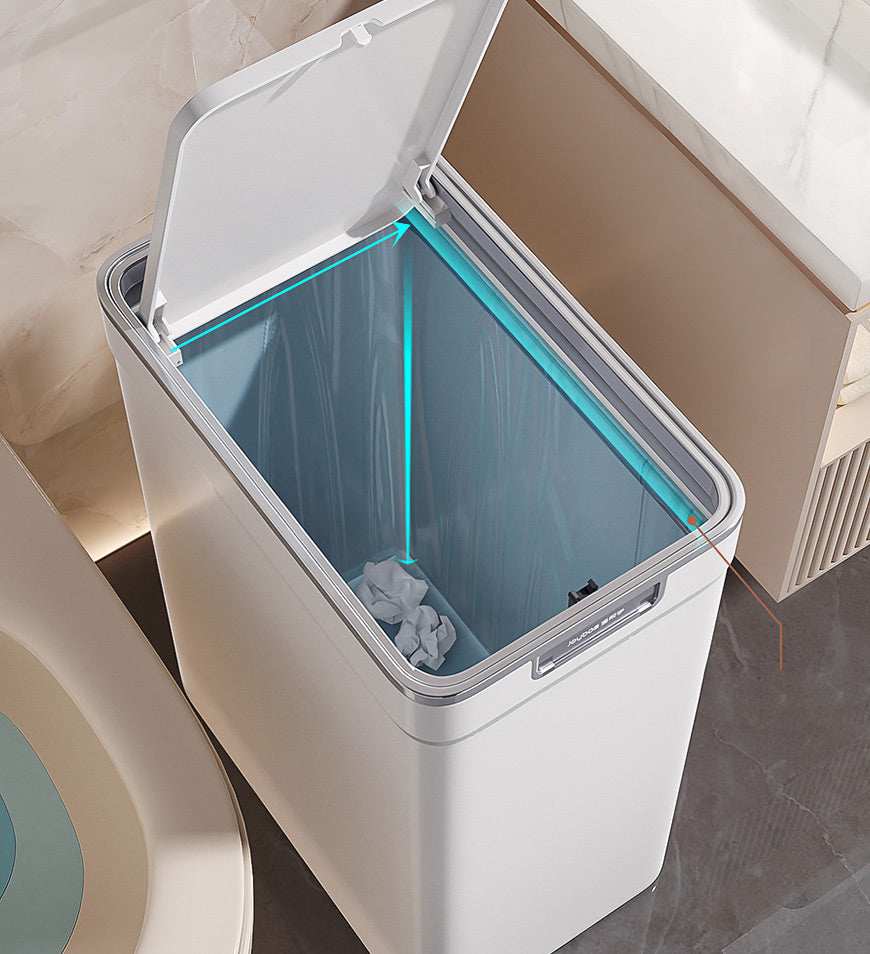 MIVLINA® 14L Trash Can with Press Type Lid for Bathroom Slim Z161