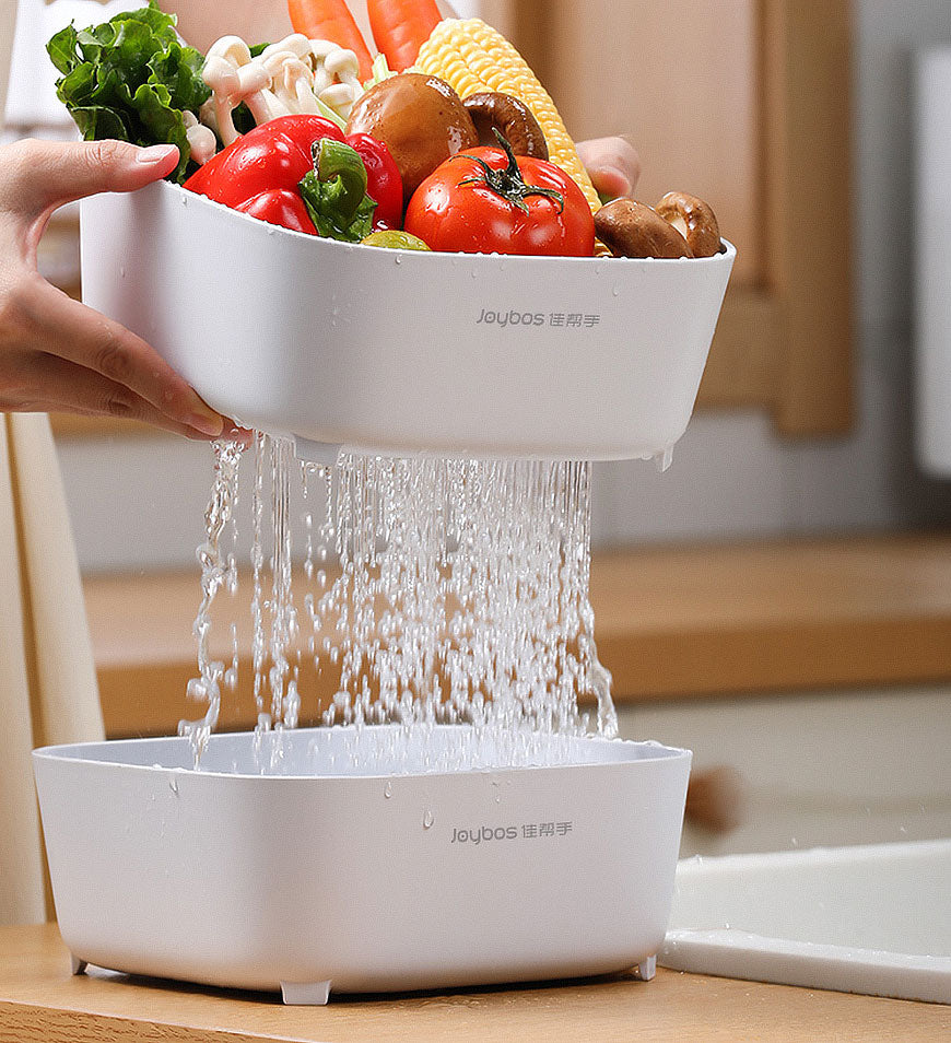 MIVLINA® 4 Pieces Portable Drain Basket for Draining Vegetables Fruits Z25