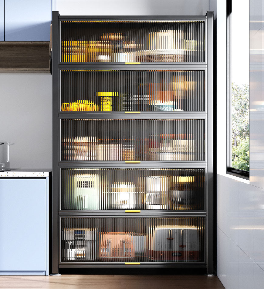 MIVLINA® 6 Tier Upgrade Large Metal Kitchen Pantry Storage Cabinet F118