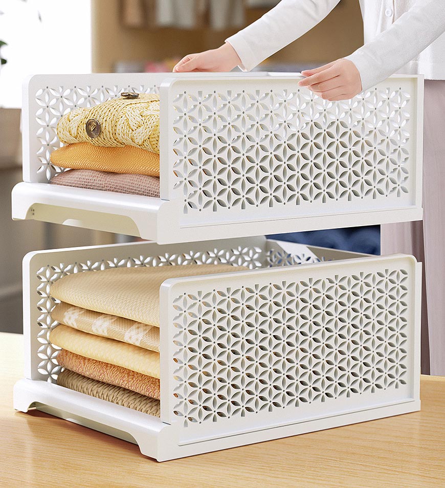 MIVLINA® Stackable Clothes Storage Basket