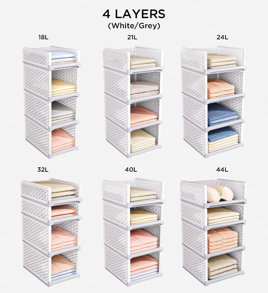 MIVLINA® Stackable Clothes Storage Basket