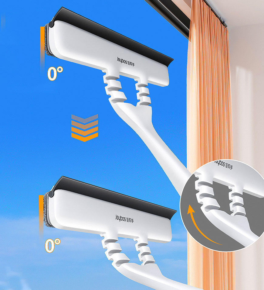 MIVLINA® 2 In 1 Window Cleaning Combo Tool With 43 Inch Extension Pole Z34