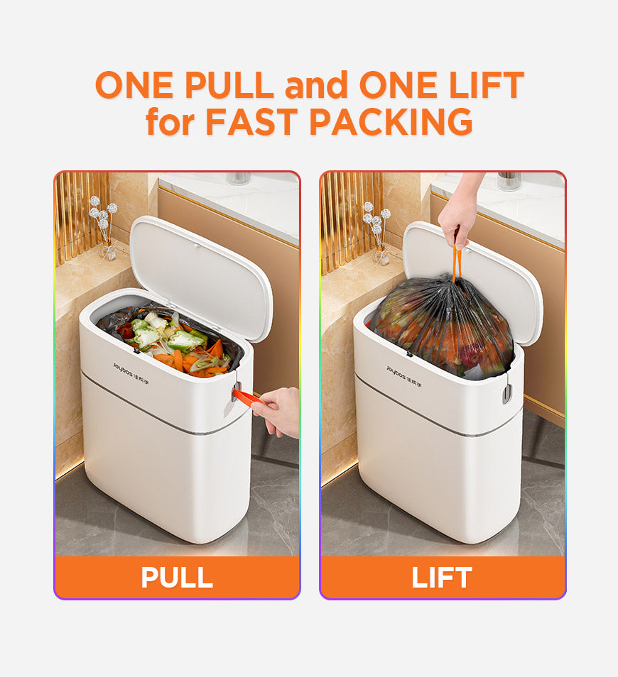 MIVLINA® 15L Narrow Bathroom Trash Can with Lid Z90