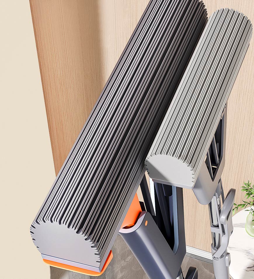 MIVLINA® Upgraded Wing Self Squeeze Spong Mop With 2 Refills Z176