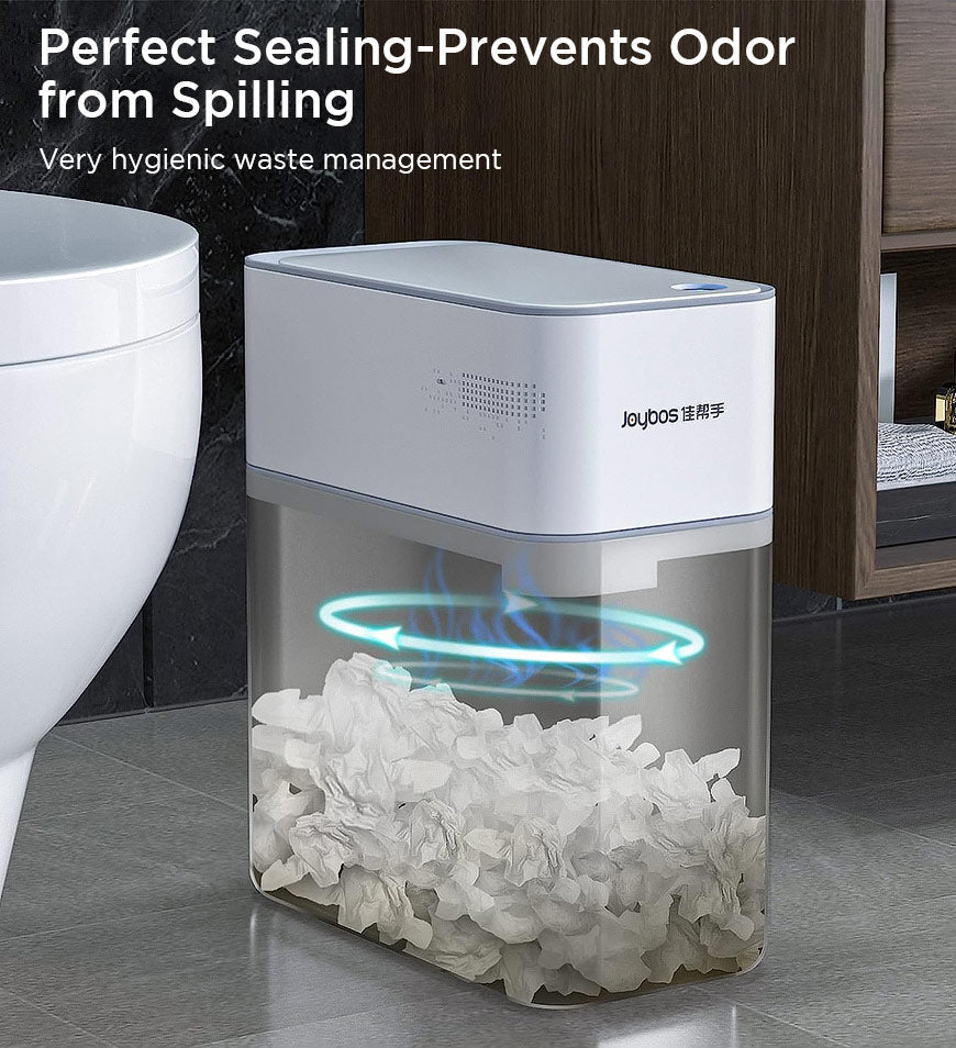 MIVLINA® Automatic Adsorption Touchless Motion Sensor Bathroom Trash Can with Lid