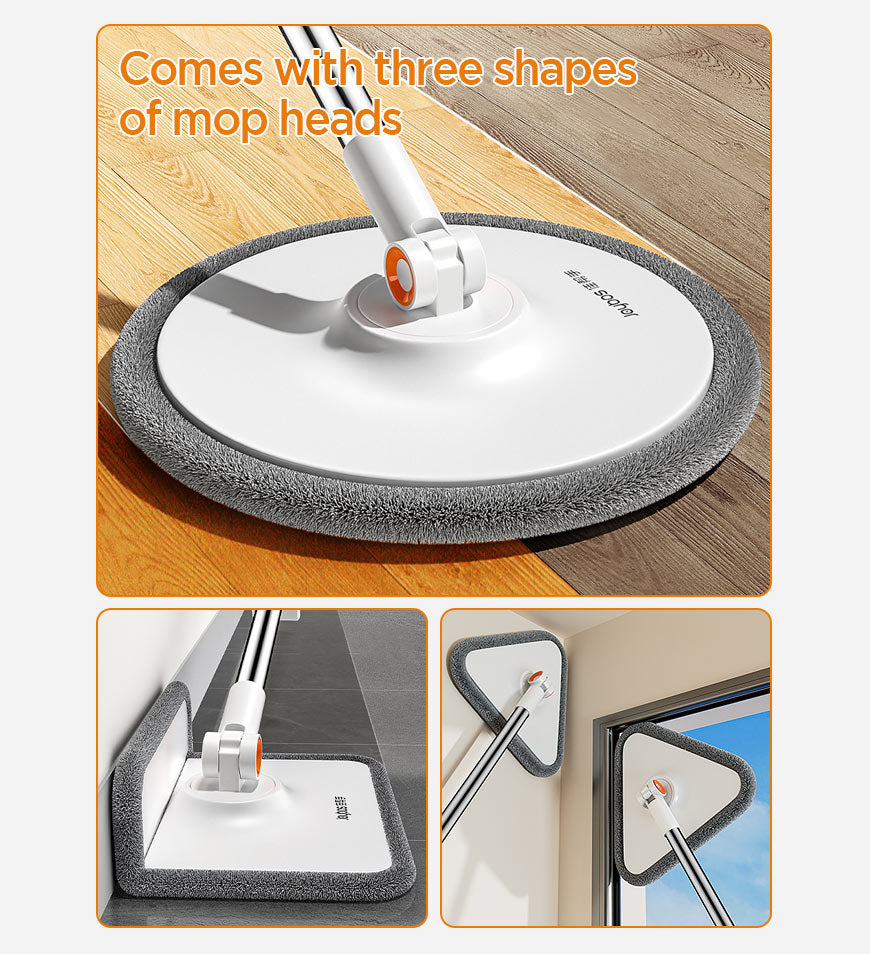 MIVLINA® 360 Spin Mop Bucket Set and Wringer with Three Types Mop Heads Z56