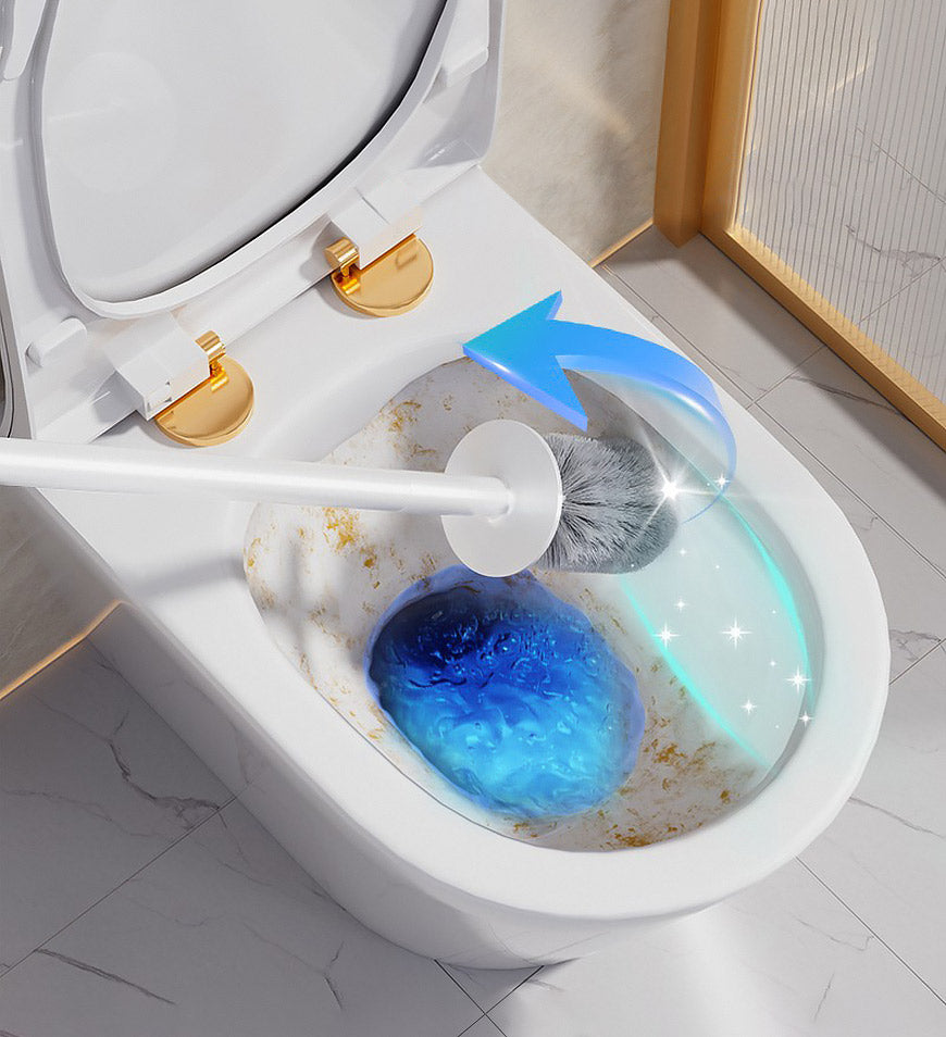 MIVLINA® Wall Mounted Or Standing Toilet Bowl Brush And Holder Set With Fine Bristles Z200