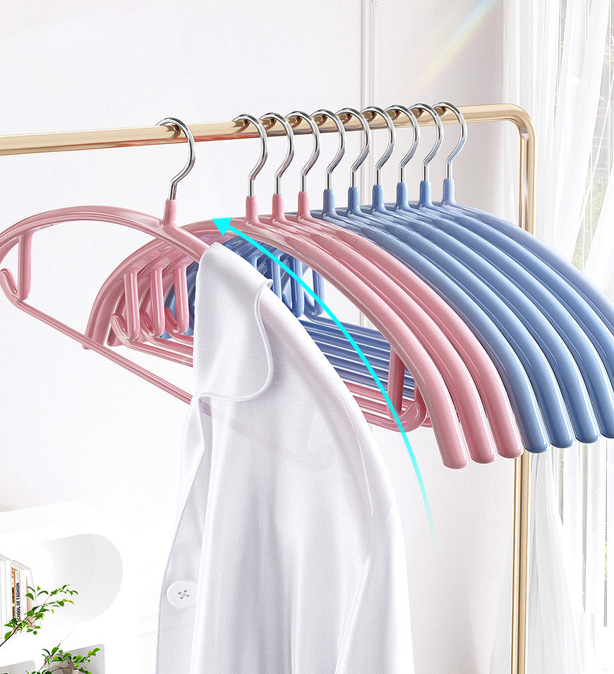MIVLINA®16.5 " Non-Slip Space Saving Hangers in Rainbow Colors