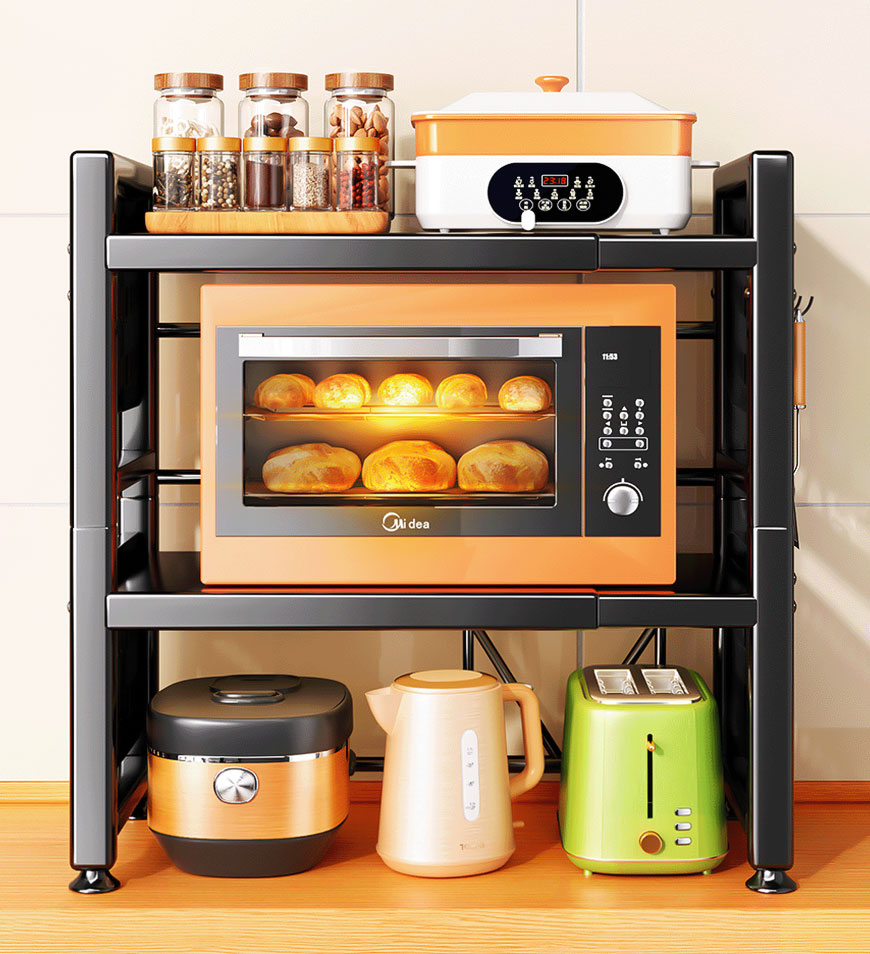 MIVLINA® 3-Tier Expandable Microwave Shelf for Kitchen Counter