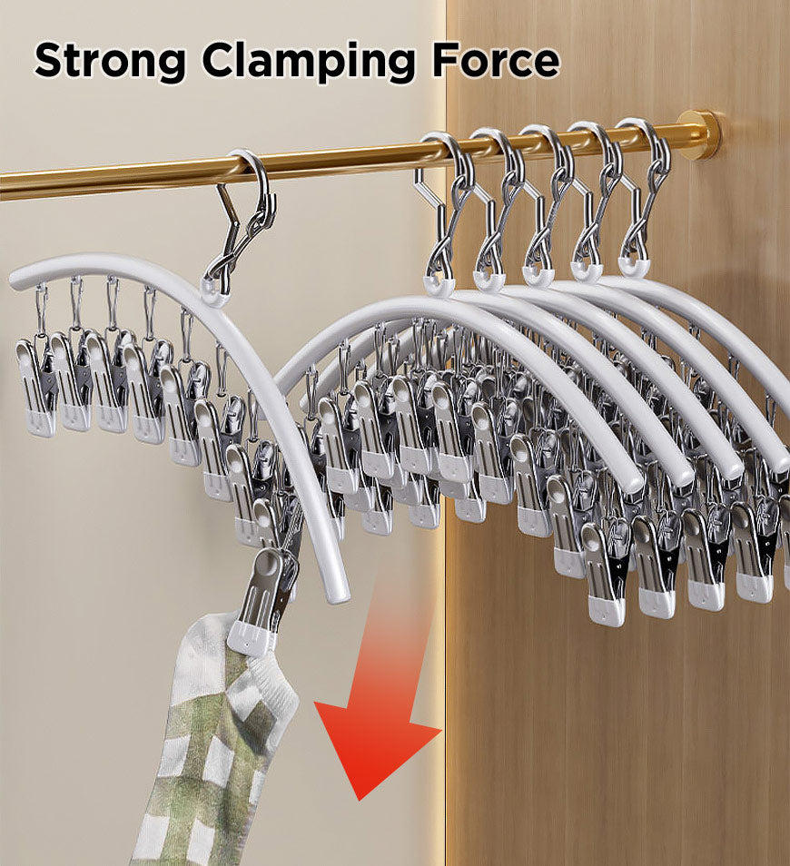 MIVLINA® Stainless Steel Laundry Drying Rack Windproof Clothes Hangers F247