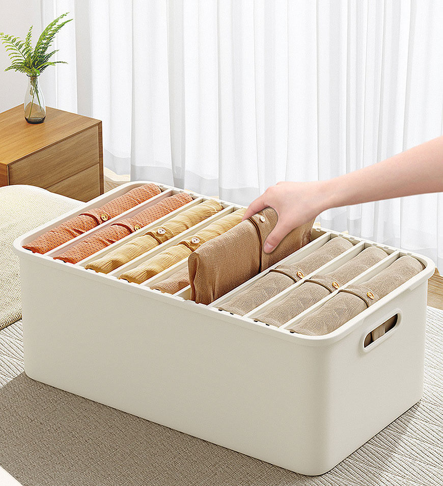 MIVLINA® Wardrobe Clothes Organizer with 7 Grids F28