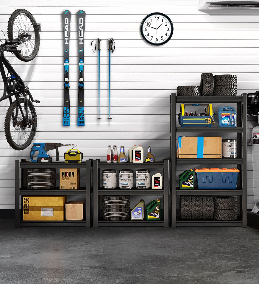 MIVLINA® 5-Tier Adjustable Garage Heavy Duty Metal Industrial Shelving Shelves