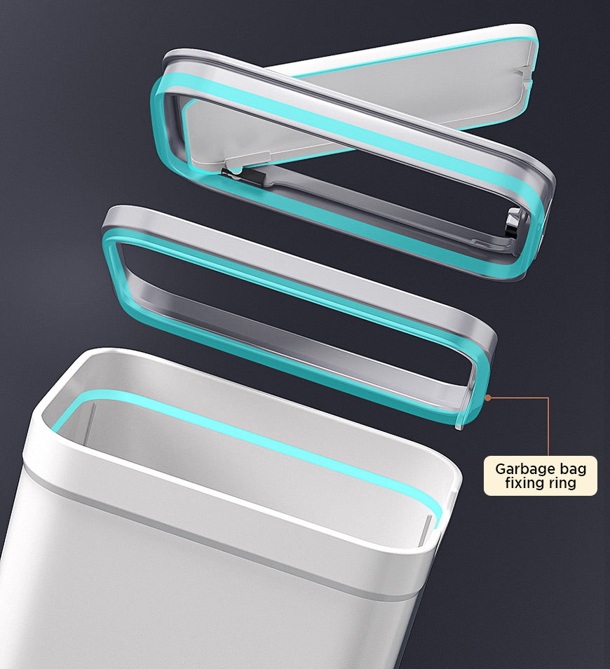 MIVLINA® 14L Trash Can with Press Type Lid for Bathroom Slim Z161