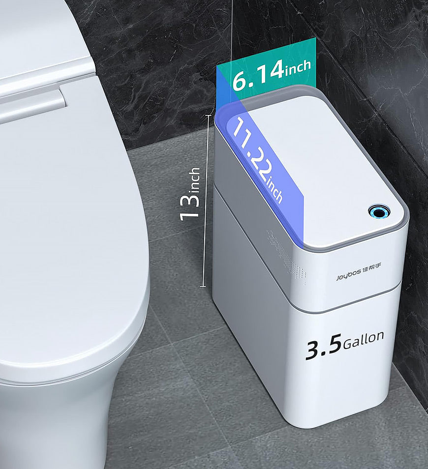 MIVLINA® Automatic Adsorption Touchless Motion Sensor Bathroom Trash Can with Lid
