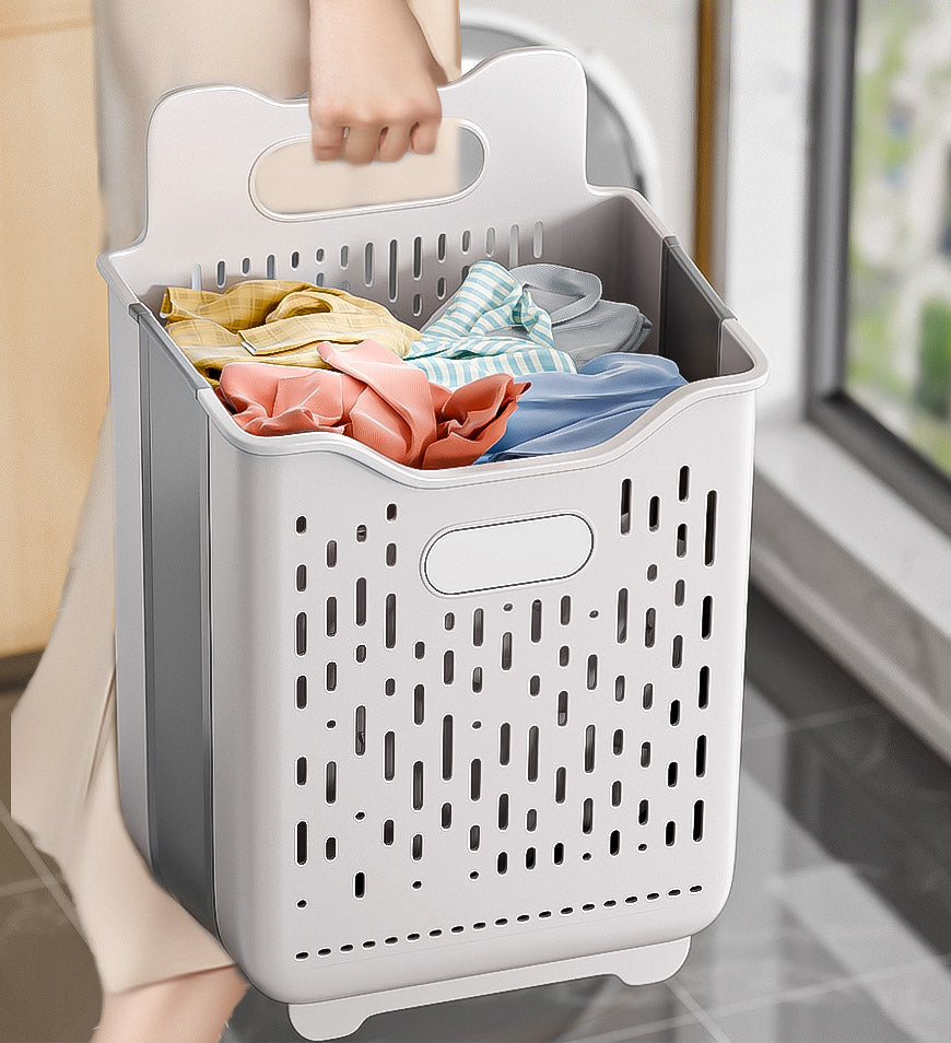 MIVLINA® Collapsible Hanging Laundry Basket with Carry Handle  F259