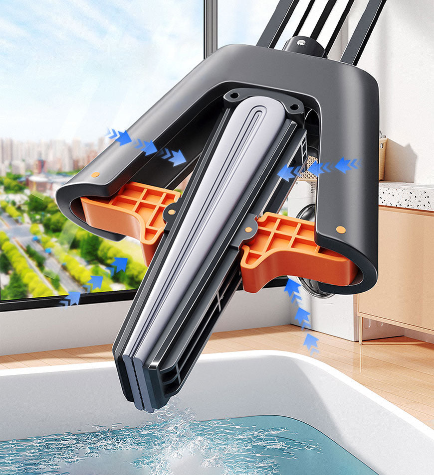 MIVLINA® Wing Self Squeeze Spong Mop With 56.7 Inch Retractable Pole Z174
