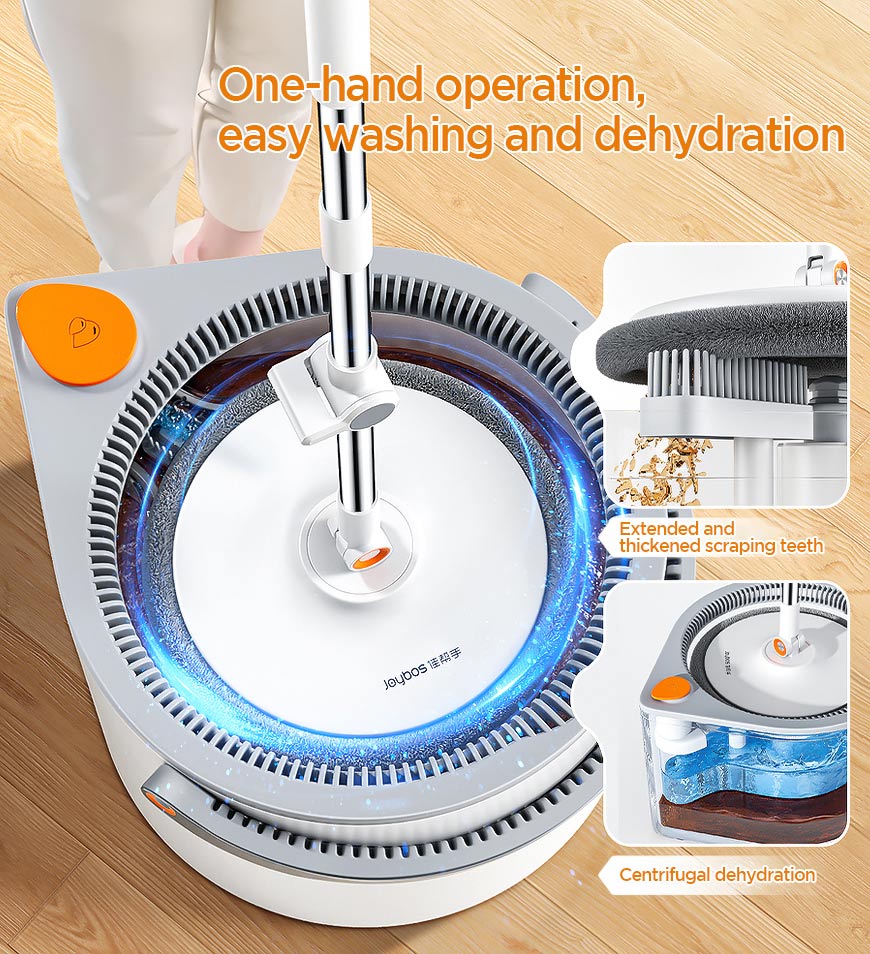 MIVLINA® 360 Spin Mop Bucket Set and Wringer with Three Types Mop Heads Z56