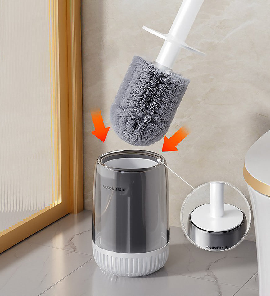 MIVLINA® Wall Mounted Or Standing Toilet Bowl Brush And Holder Set With Fine Bristles Z200