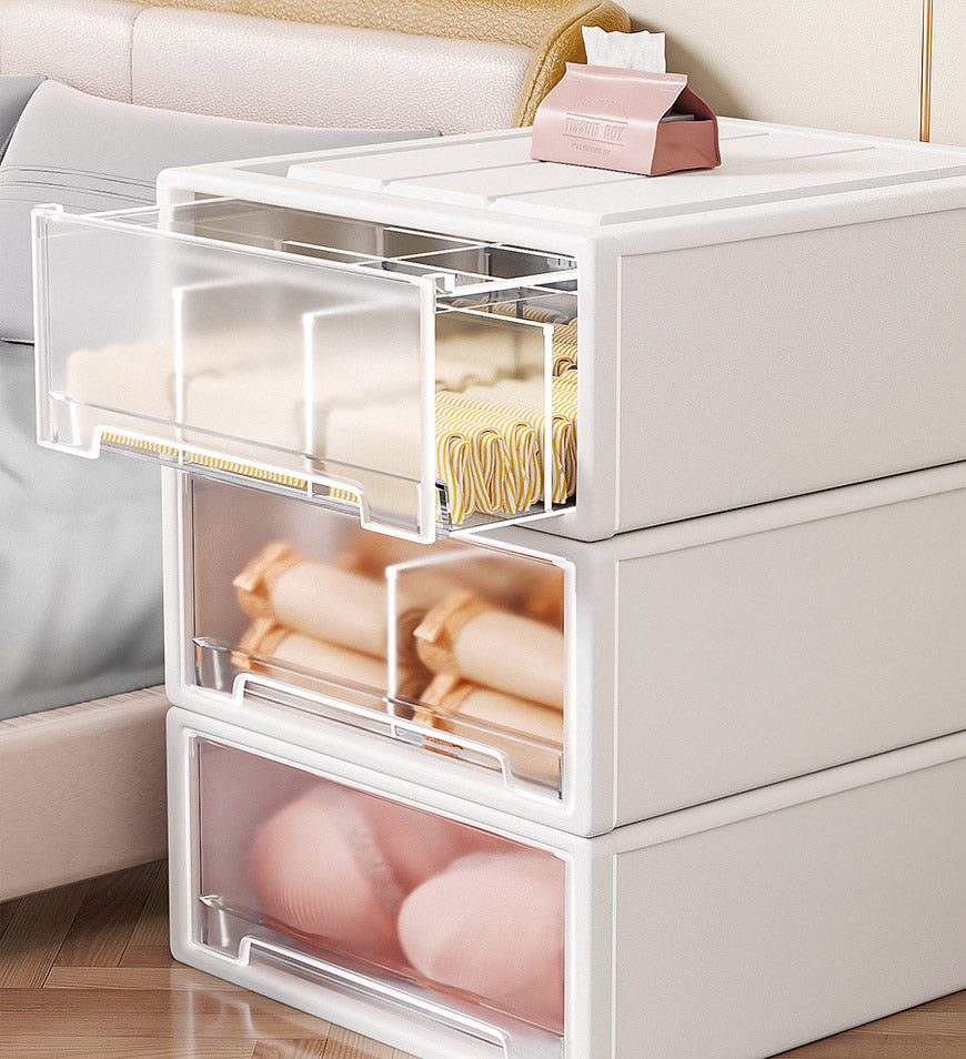 MIVLINA® Clear Drawer Sock Underwear Organizer Dividers Box