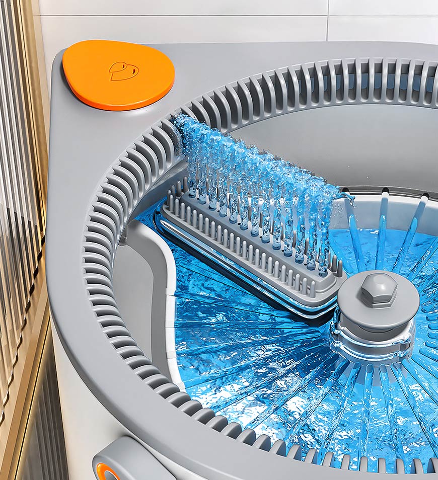 MIVLINA® 360 Spin Mop Bucket Set and Wringer with Three Types Mop Heads Z56