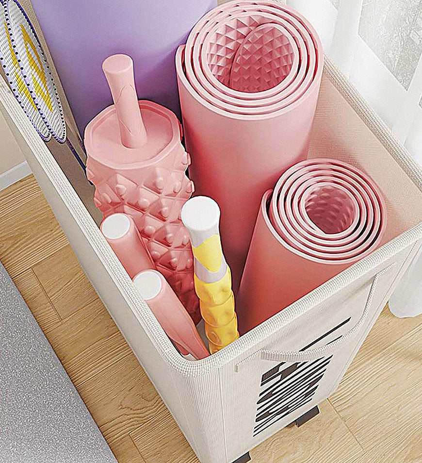 MIVLINA®Collapsible Laundry Hamper with Wheels F9