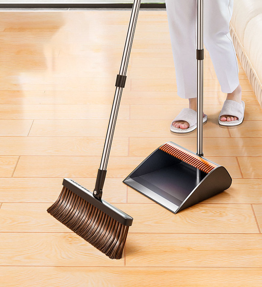 MIVLINA® Upgrade Broom And Dustpan Set With Dustpan Teeth Z177