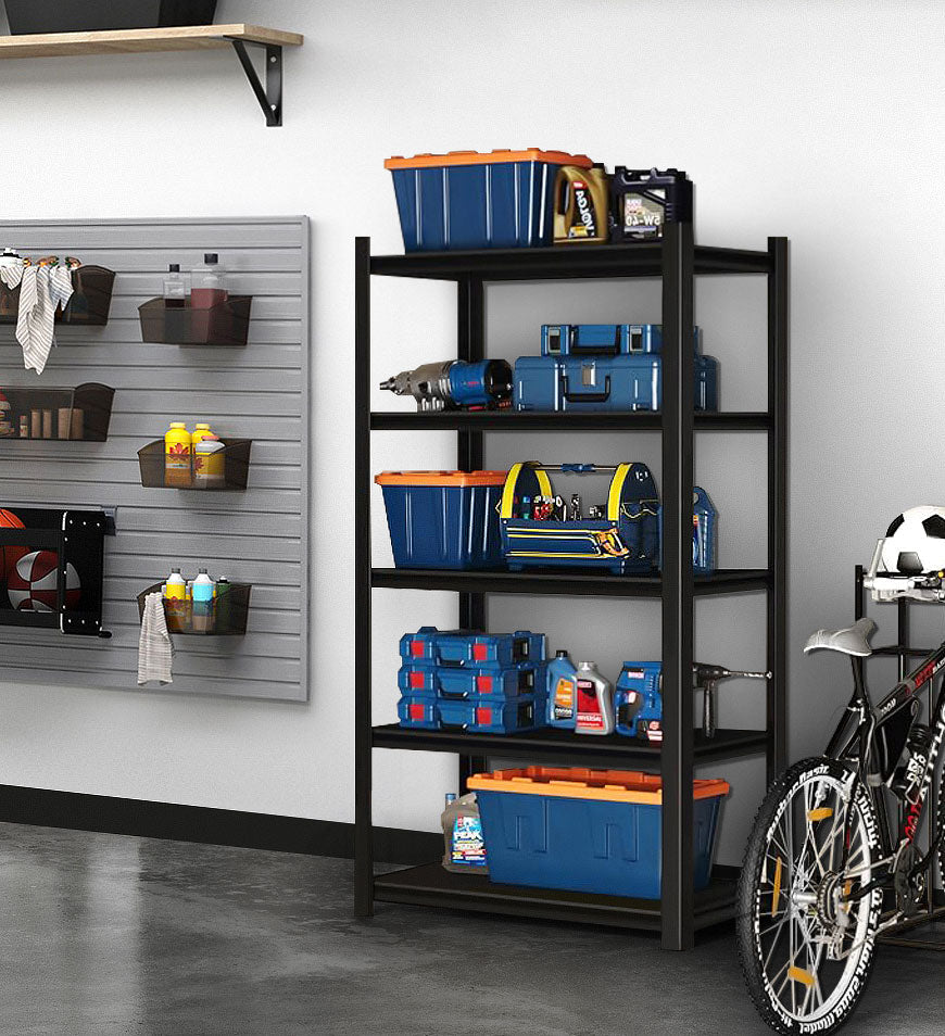 MIVLINA® 5-Tier Adjustable Garage Heavy Duty Metal Industrial Shelving Shelves