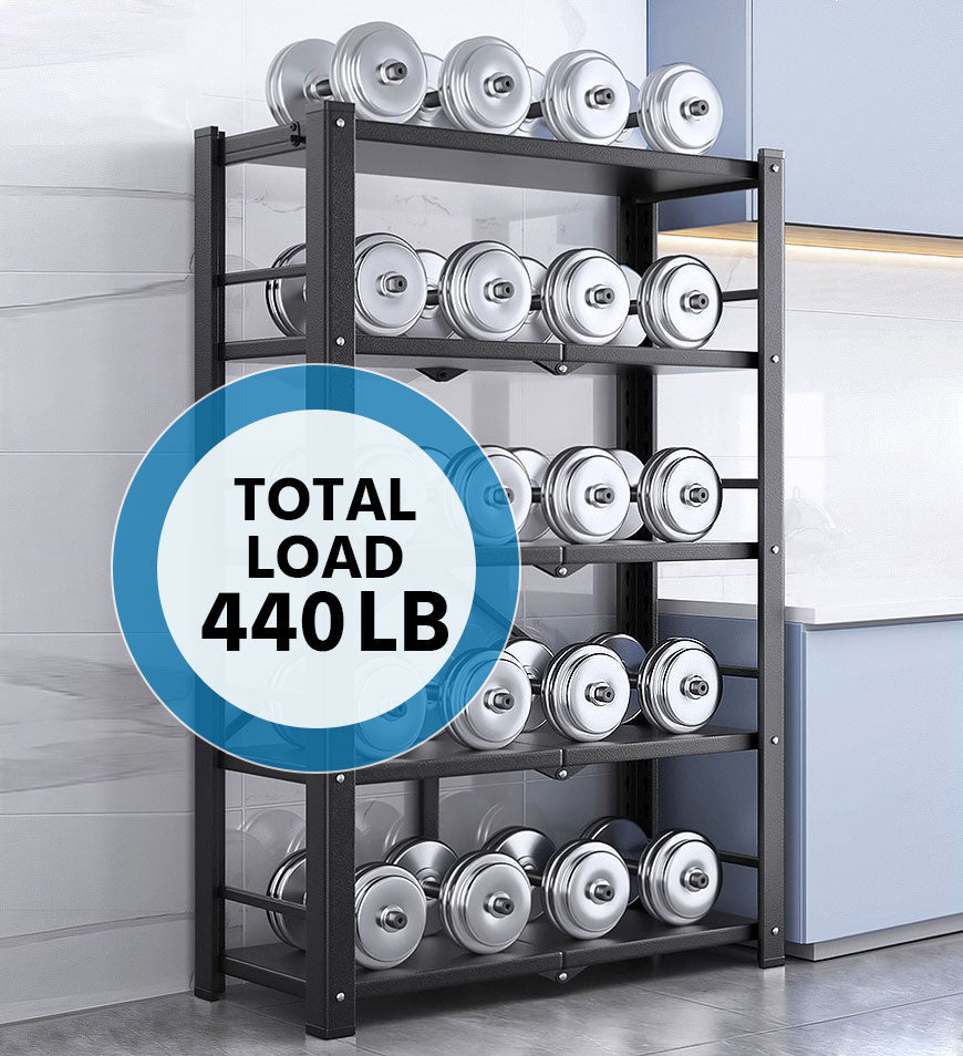 MIVLINA® 5-Tier Kitchen Unit Heavy Duty Metal Storage Shelves F88