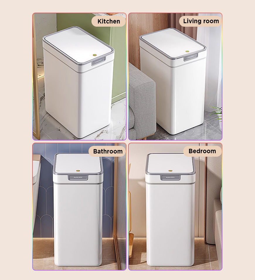 MIVLINA® 14L Trash Can with Press Type Lid for Bathroom Slim Z161