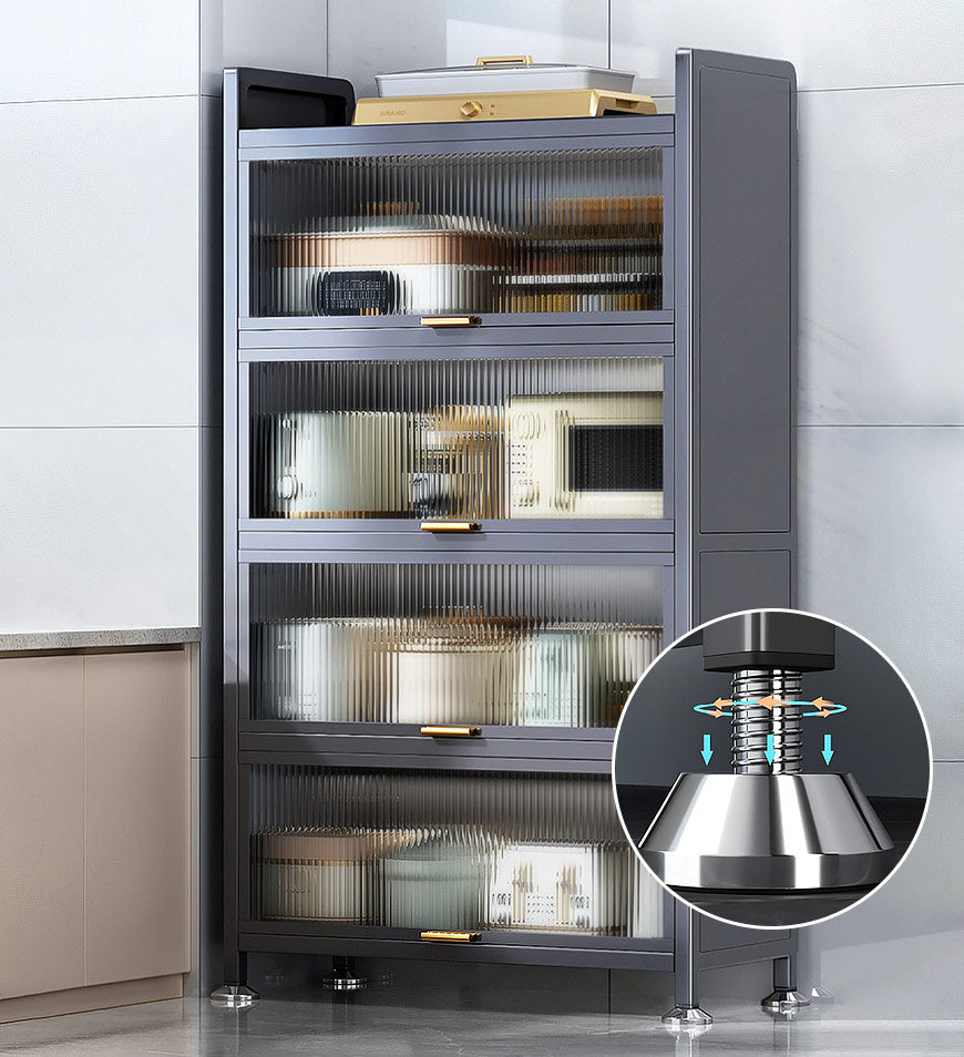 MIVLINA® 5-Tier / 3-Tier Heavy Duty Metal Multifunctional Kitchen Cabinet Storage Racks F86