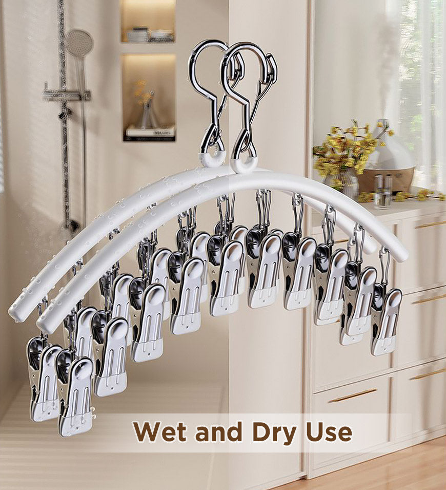 MIVLINA® Stainless Steel Laundry Drying Rack Windproof Clothes Hangers F247