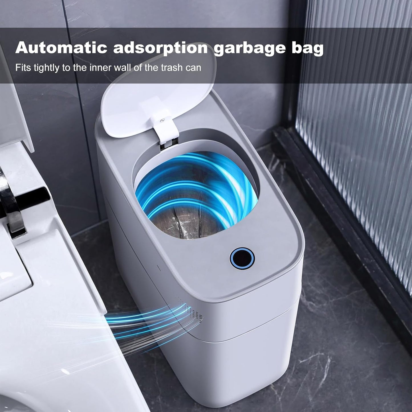 MIVLINA® 3.8 Gallon Bathroom Trash Can with Lid