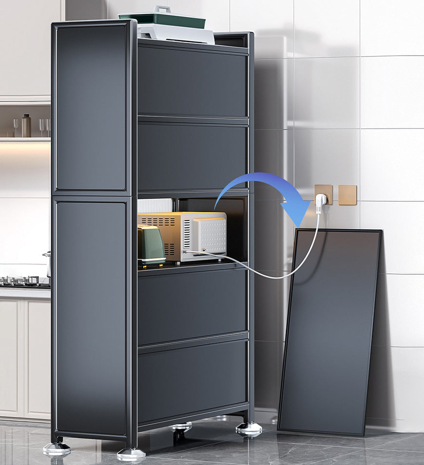 MIVLINA® 6 Tier Upgrade Large Metal Kitchen Pantry Storage Cabinet F118